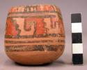 Mora: Santa Marta small polychrome pottery bowl - square sided