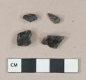 3 coal fragments, 1 charcoal fragment