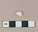 White undecorated kaolin pipe bowl fragment