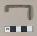 Buckle, shoe, copper alloy, frame fragment; rectangular, undecorated, corroded