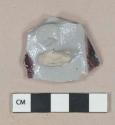 Manganese decorated gray salt-glazed stoneware vessel body fragment, gray paste, likely westerwald type