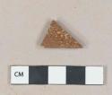 Brown salt-glazed stoneware vessel body fragment, dark gray paste