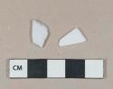 White undecorated milk glass fragments