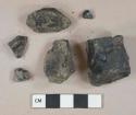 Coal fragments, 3 burned