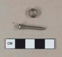 Intact steel screw and ring