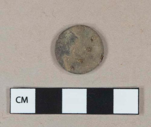 Cuprous alloy US penny, dated 1990, heavily corroded