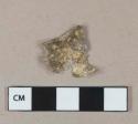 Tin sheet fragment, likely fragment of tin drink can, label fragment "BEER"