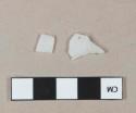 White milk glass vessel body fragments