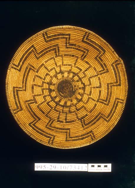 Coiled bowl with fret motif