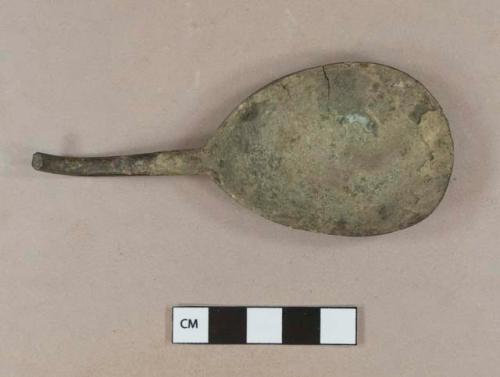 Copper alloy latten spoon fragment