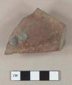 Brown salt-glazed stoneware sherd, gray paste, visible temper, likely sewer pipe