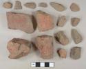 Red brick fragments, visible temper