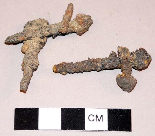 Fragments  of iron nails