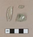 Very light aqua glass vessel body fragments