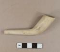 White undecorated kaolin pipe fragment