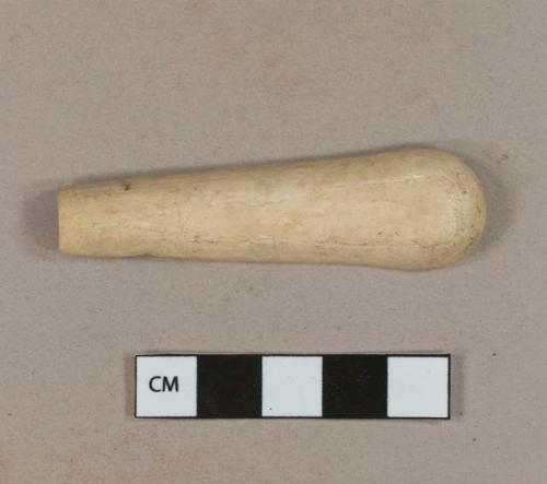 Carved animal bone handle fragment