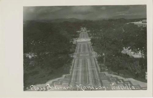 View of Plaza Bolivar in Maracay