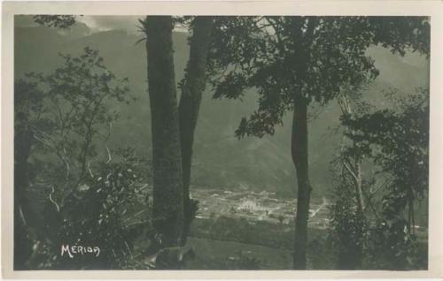 View of Merida from hillside