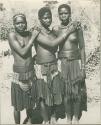 Three women standing (print is a cropped image)