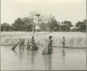 People fishing with baskets (print is a cropped image)