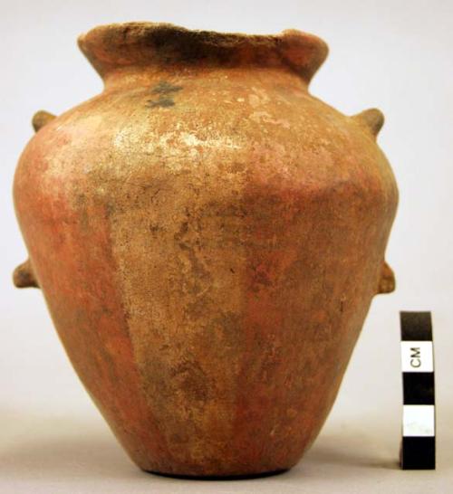 Jar with two perforated ears upon either side