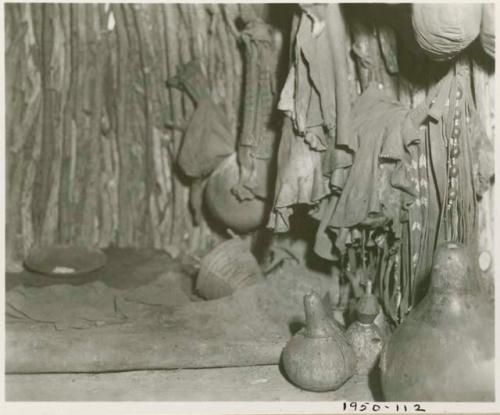 Interior of a hut