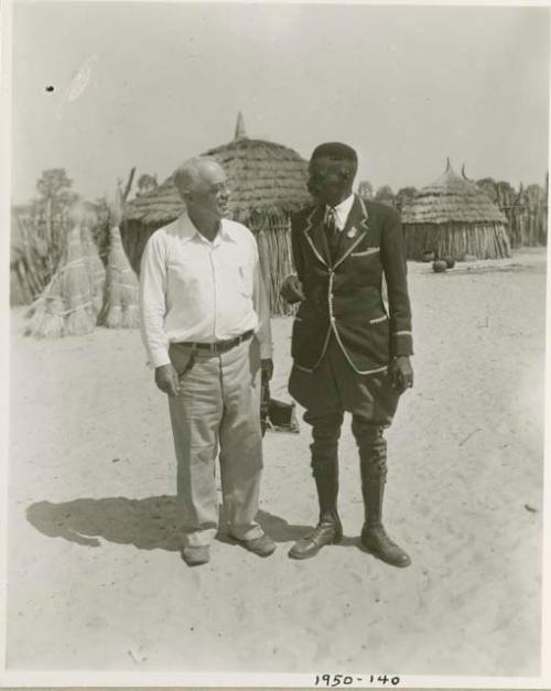 Chief Nehemiah standing with Laurence Marshall