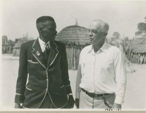 Chief Nehemiah standing with Laurence Marshall