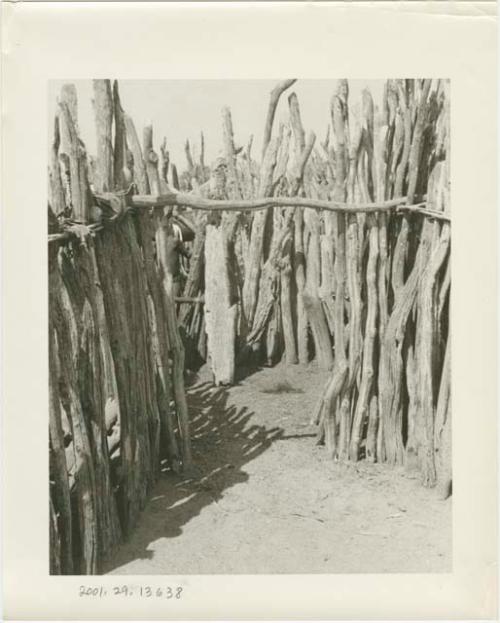 Latrine inside a kraal (print is a cropped image)