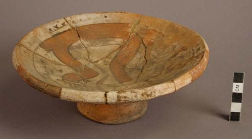 Polychrome pottery plate