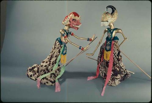 UCLA collection: Cakil and Ardjuna golek puppets