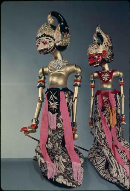 UCLA collection: Bima, Bradja and Lambatan golek puppets