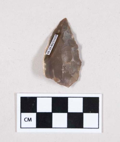 Chipped stone, flint uniface, with cortex