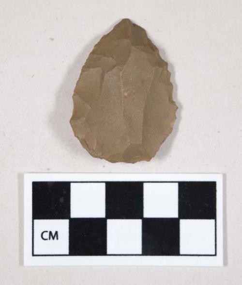 Chipped stone, flint uniface, possible projectile point