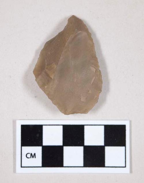 Chipped stone, flint uniface, scraper with possible notch