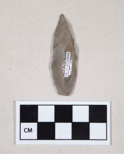 Chipped stone, flint uniface, possible point