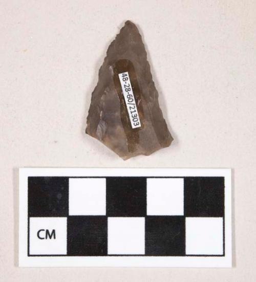 Chipped stone, flint uniface, possible projectile point