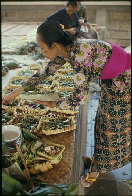 Preparations for religious ceremony