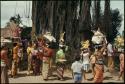 Carrying offerings to temple