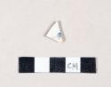 Polychrome hand painted whiteware body sherd