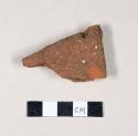 Redware rooftile fragment