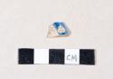 Blue hand painted whiteware body sherd