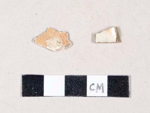 Orange lusterware body sherds