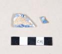 Blue transfer print whiteware body sherds