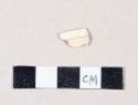 Undecorated creamware base sherd