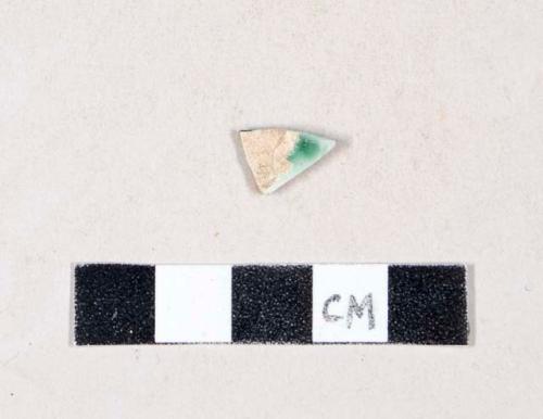 Green shell edge pearlware rim sherd