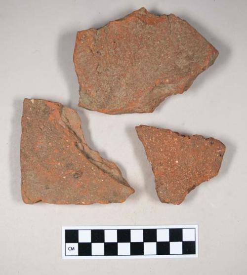 Redware roof tile fragments