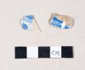 Blue transfer printed pearlware body sherds