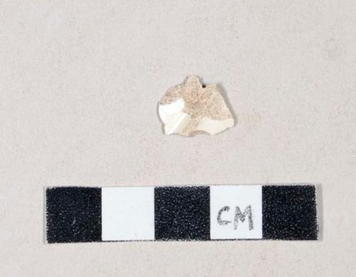 Undecorated creamware base sherd