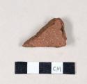 Redware roof tile fragment